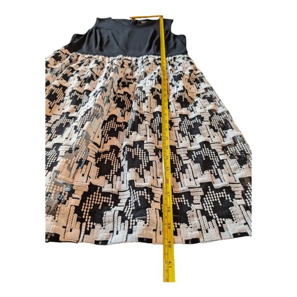 Tommy Hilfiger Fit & Flare Dress, Sz 14, Black/Ivory, Sleeveless, A-Line - Picture 10 of 12